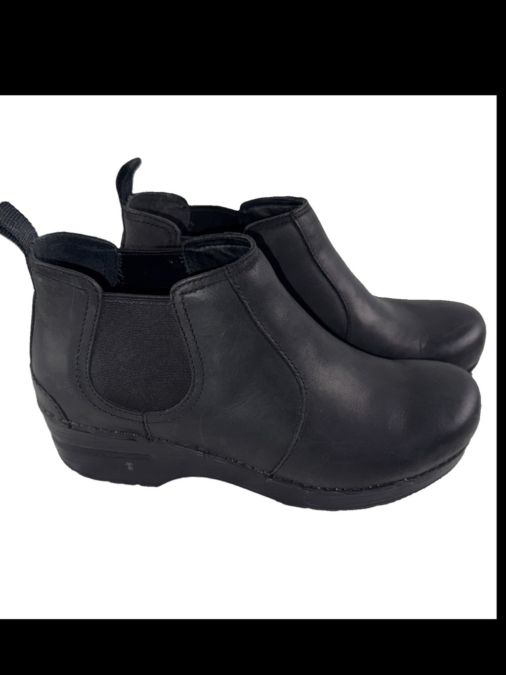 Dansko Frankie 38 Boot Chelsea Black Oiled Leather Women Size US 7.5-8 EU 38 EUC - Picture 6 of 16